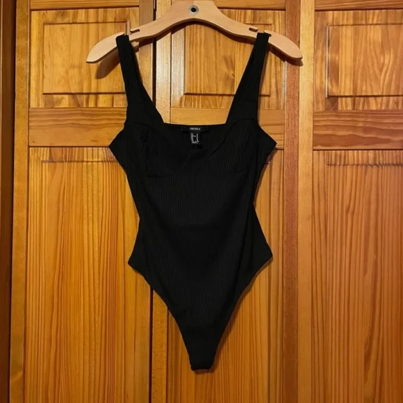 5 FOR $25 FOREVER21 Black Bodysuit - Picture 2 of 4